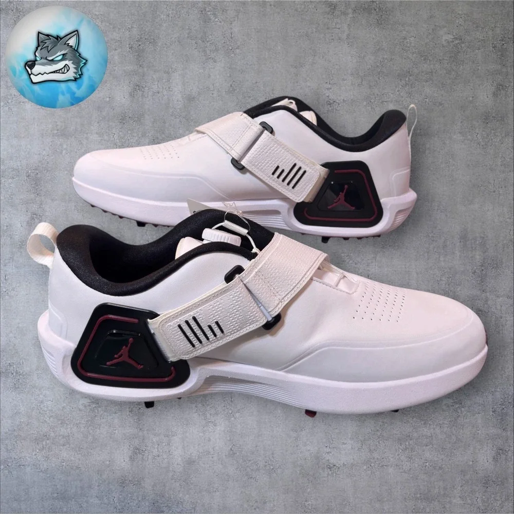 Air Jordan Rev Golf Shoes White Black Team Red Men's Size 12 New FV6338-104
